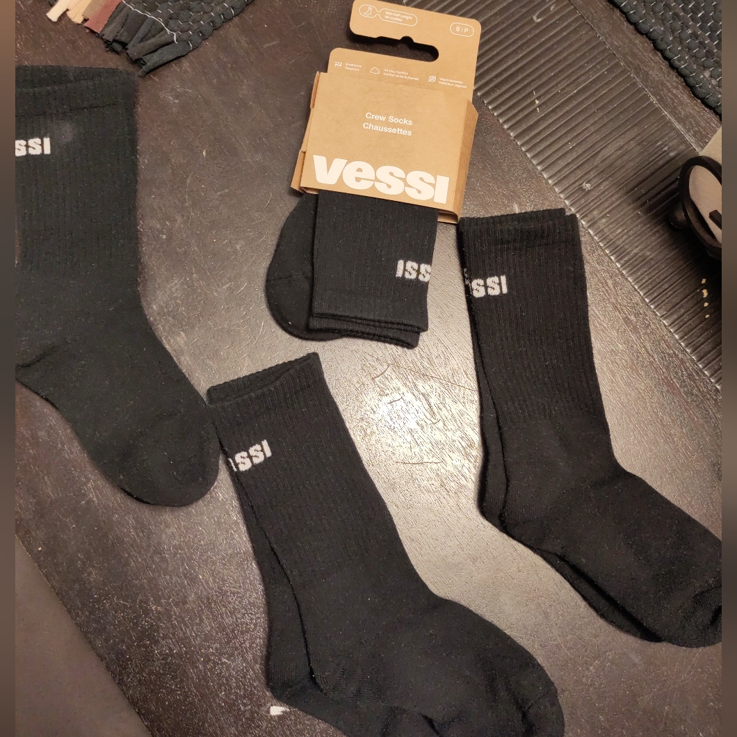 Vessi Charcoal Crew Socks For Men